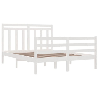 Giroletto Bianco in Legno Massello 140x190 cm - homemem39