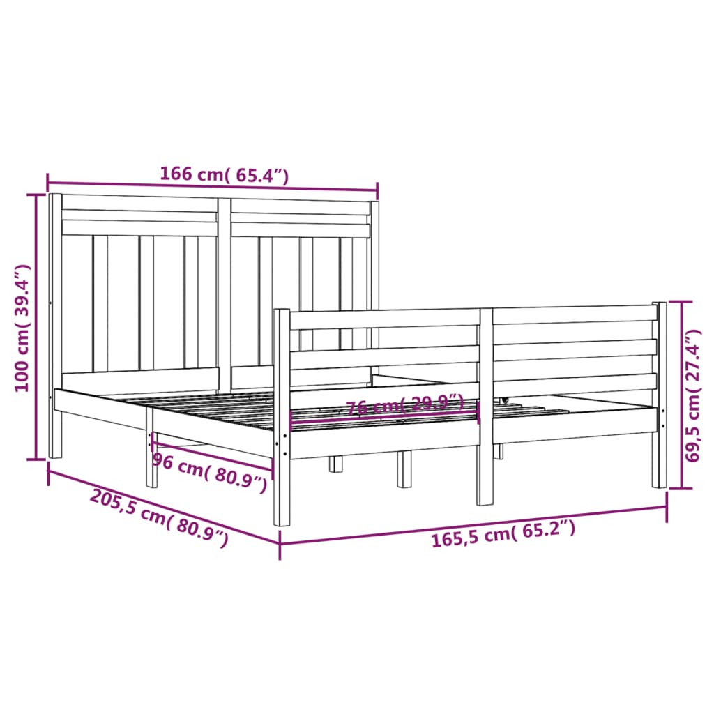 Giroletto in Legno Massello 160x200 cm - homemem39