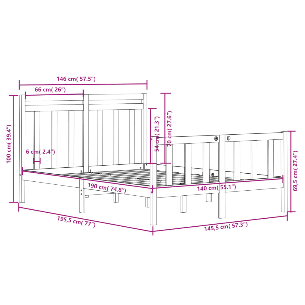 Giroletto in Legno Massello 140x190 cm - homemem39