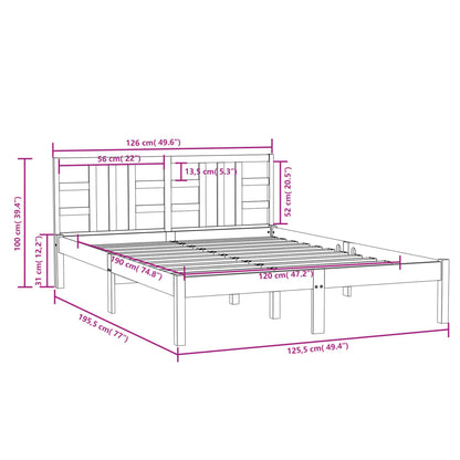 Giroletto in Legno Massello 120x190 cm Small Double - homemem39