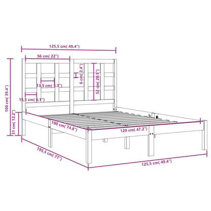 Giroletto in Legno Massello 120x190 cm Small Double - homemem39