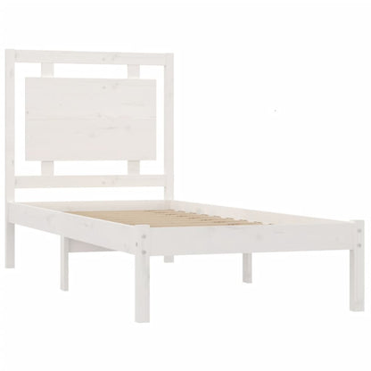 Giroletto Bianco in Legno Massello 75x190 cm Small Single - homemem39