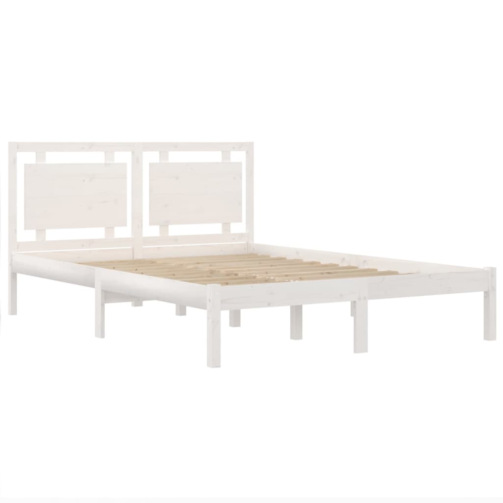 Giroletto Bianco in Legno Massello 120x190 cm Small Double - homemem39