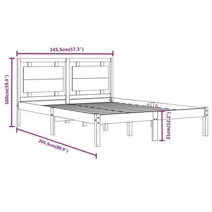 Giroletto Bianco in Legno Massello 140x200 cm - homemem39