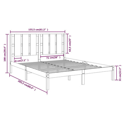 Giroletto in Legno Massello 150x200 cm King Size - homemem39