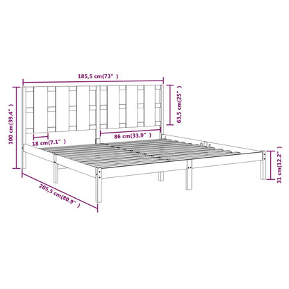 Giroletto in Legno Massello 180x200 cm Super King - homemem39