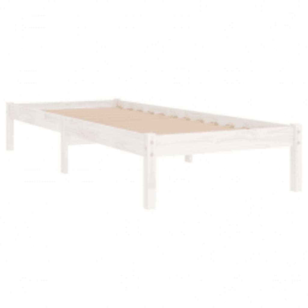 Giroletto Bianco in Legno Massello 90x190 cm Single - homemem39