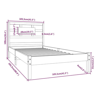 Giroletto Bianco in Legno Massello 100x200 cm - homemem39