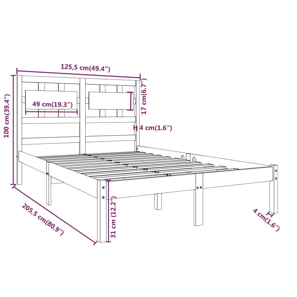 Giroletto in Legno Massello 120x200 cm - homemem39