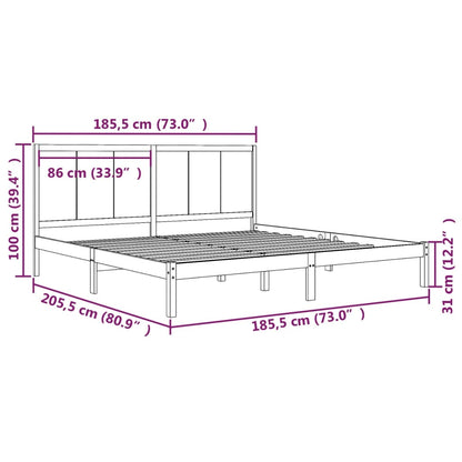 Giroletto Bianco in Legno Massello 180x200 cm Super King - homemem39