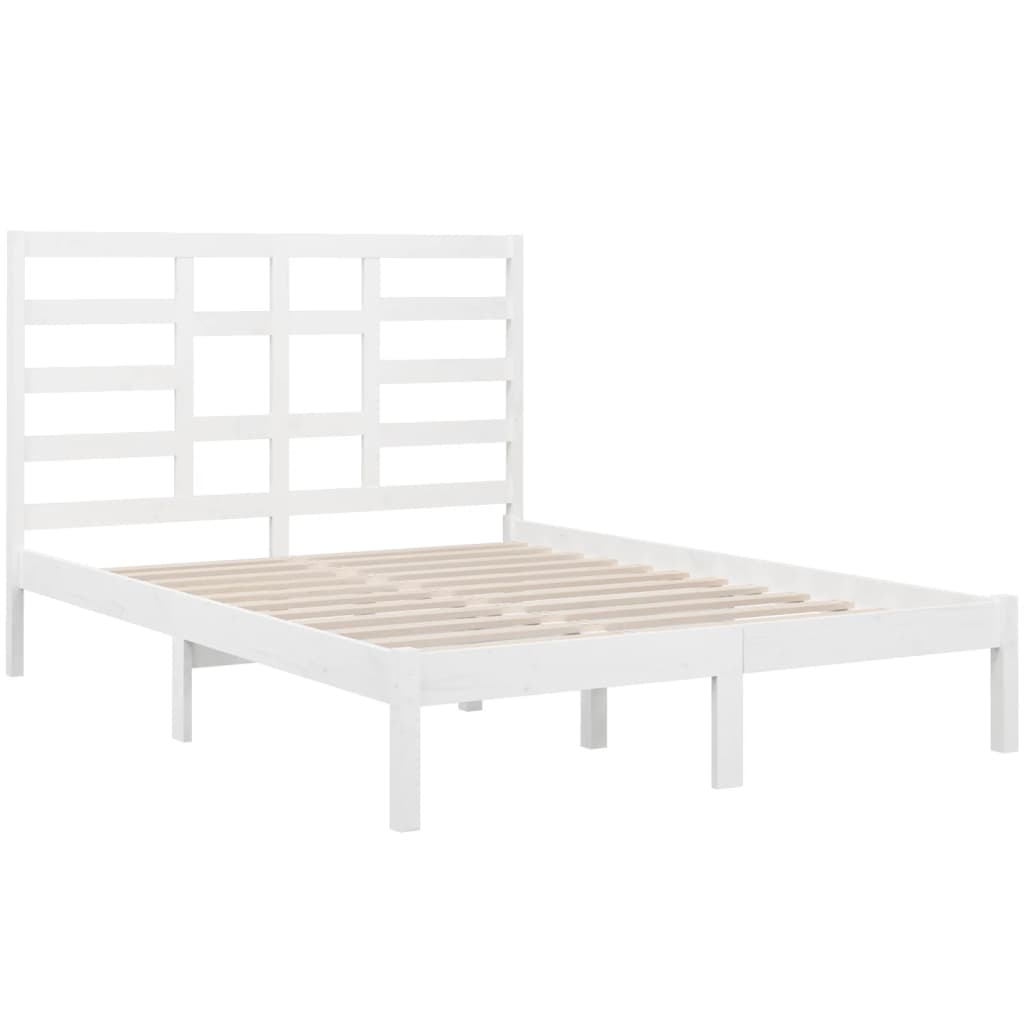 Giroletto Bianco in Legno Massello 140x190 cm - homemem39