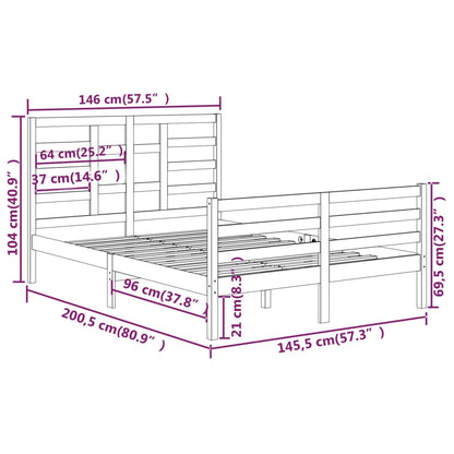 Giroletto Bianco in Legno Massello 140x200 cm - homemem39