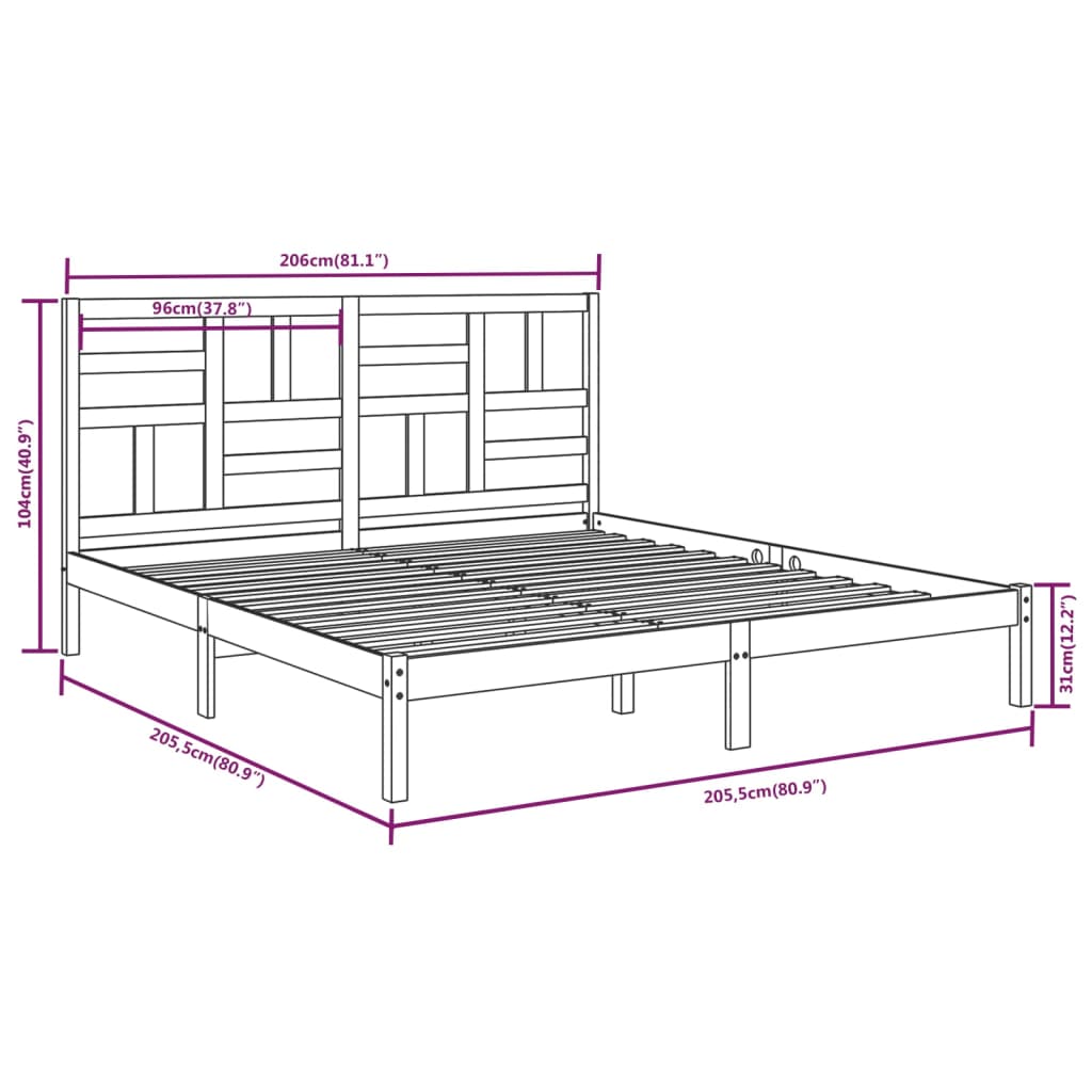 Giroletto Grigio in Legno Massello 200x200 cm - homemem39