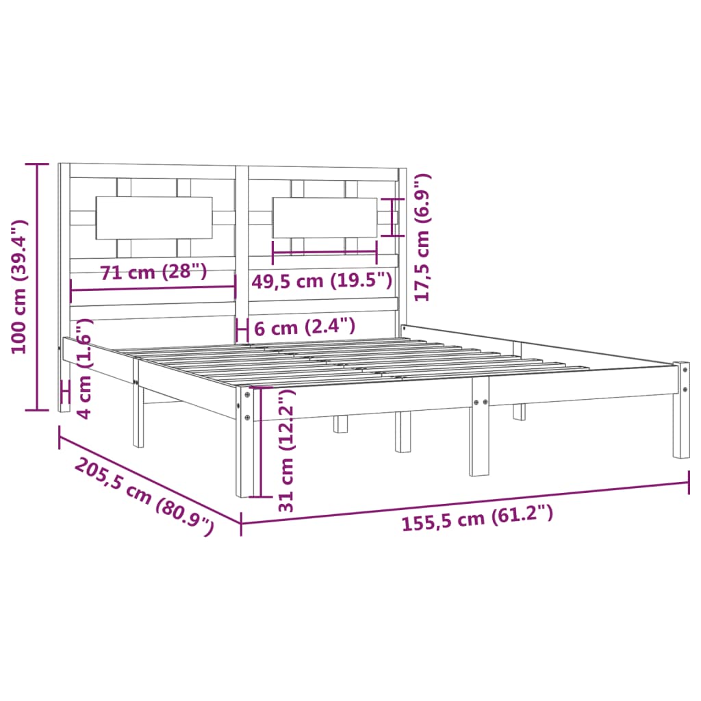 Giroletto Massello Pino 150x200cm King Size - homemem39