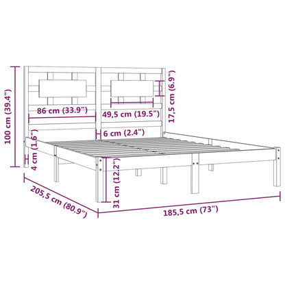 Giroletto in Legno Massello 180x200 cm Super King - homemem39