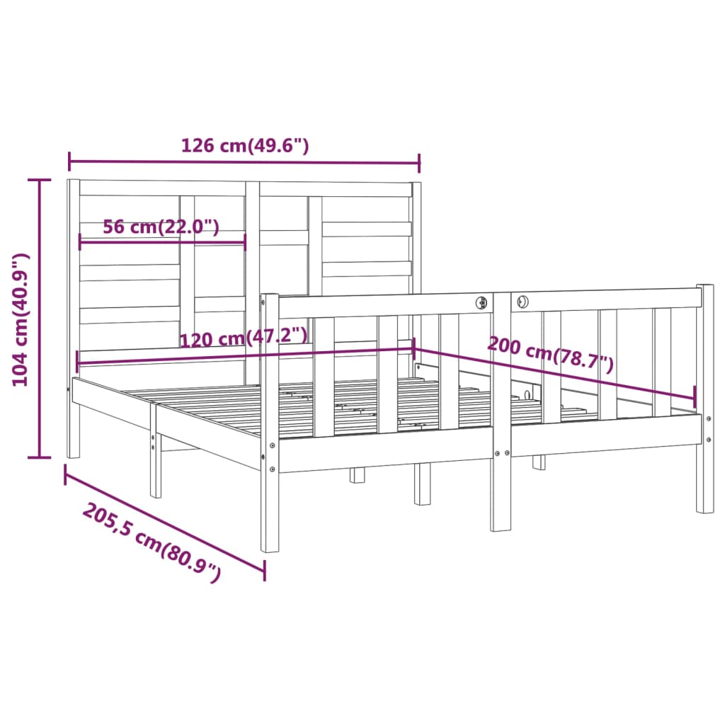 Giroletto in Legno Massello di Pino 120x200 cm - homemem39