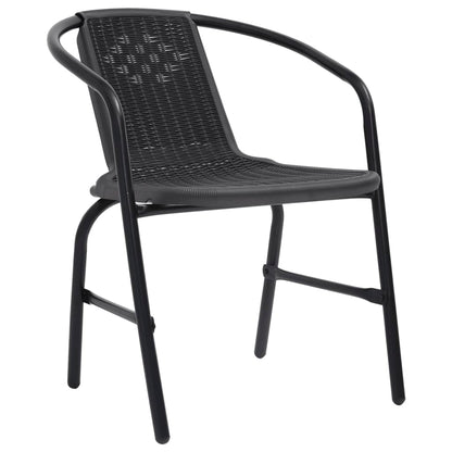 Sedie da Giardino 4 pz in Rattan in Plastica e Acciaio 110 kg - homemem39