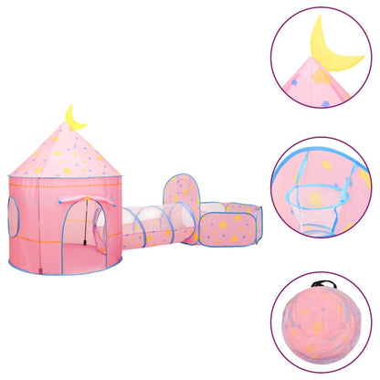 Tenda da Gioco per Bambini Rosa con 250 Palline 301x120x128 cm - homemem39