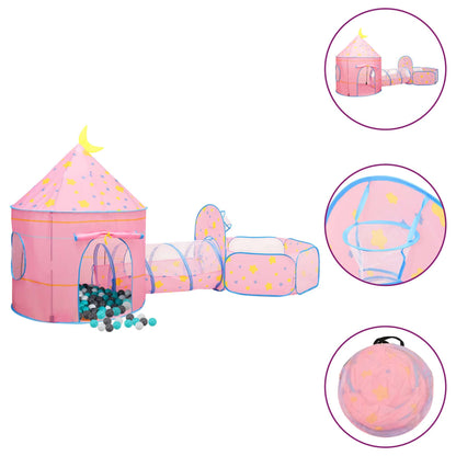 Tenda da Gioco per Bambini Rosa con 250 Palline 301x120x128 cm - homemem39