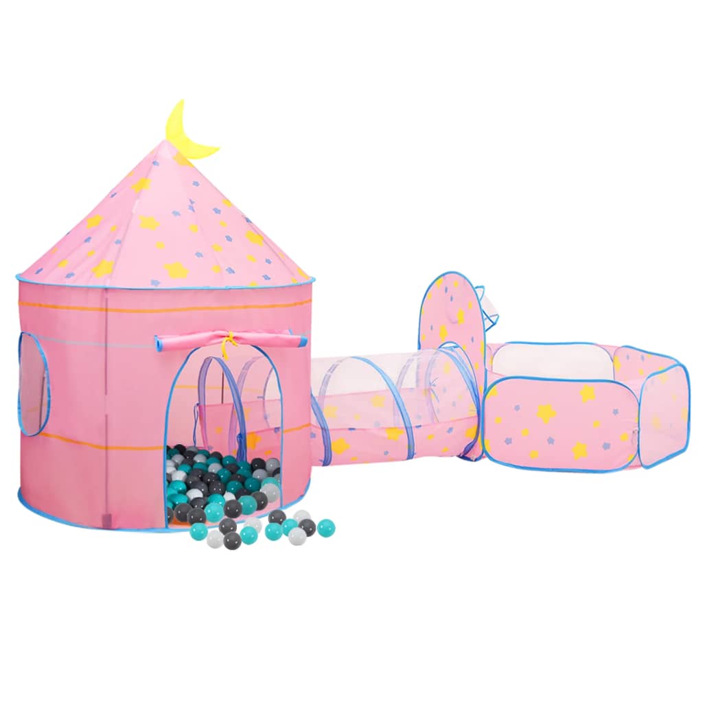 Tenda da Gioco per Bambini Rosa con 250 Palline 301x120x128 cm - homemem39