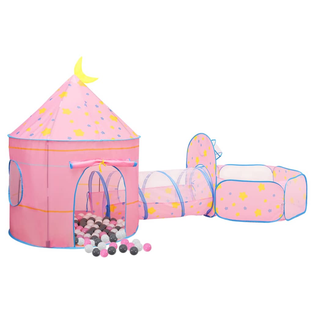 Tenda da Gioco per Bambini Rosa con 250 Palline 301x120x128 cm - homemem39