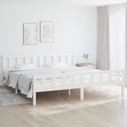 Giroletto Bianco in Legno Massello 160x200 cm - homemem39