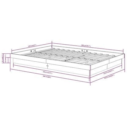 Giroletto Nero in Legno Massello 120x200 cm - homemem39