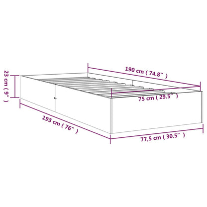 Giroletto in Legno Massello 75x190 cm 2FT6 Small Single - homemem39