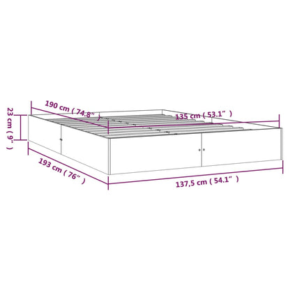 Giroletto in Legno Massello 135x190 cm 4FT6 Double - homemem39