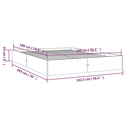 Giroletto Nero in Legno Massello 140x190 cm - homemem39