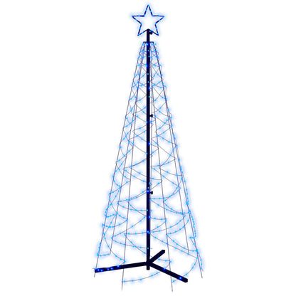 Albero di Natale a Cono Blu 200 LED 70x180 cm - homemem39