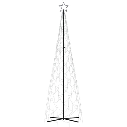 Albero di Natale a Cono Bianco Freddo 500 LED 100x300 cm - homemem39