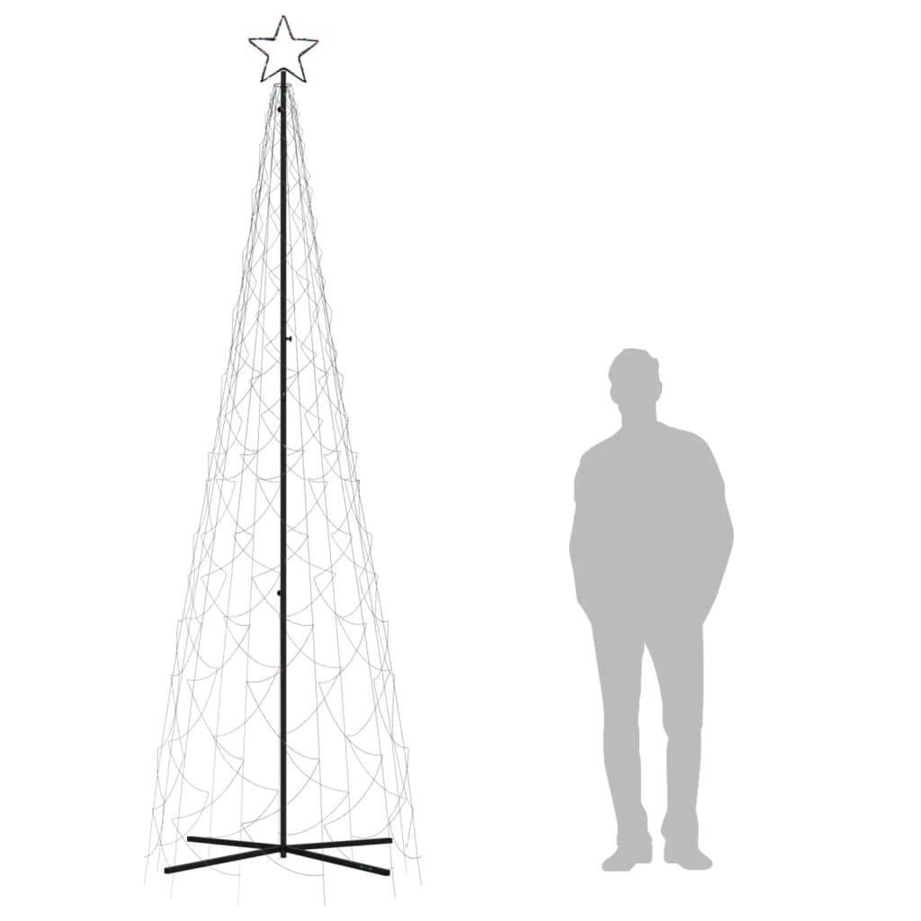 Albero di Natale a Cono Colorato 500 LED 100x300 cm - homemem39