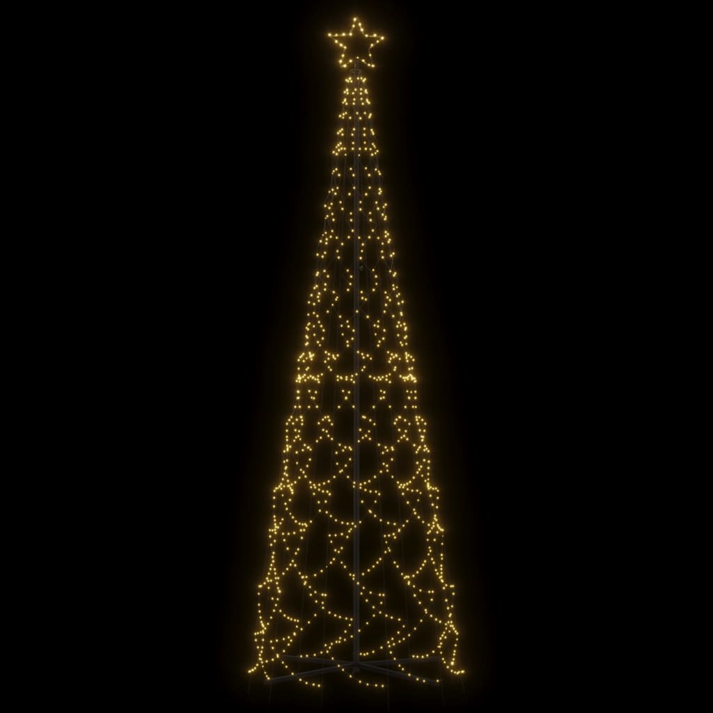 Albero di Natale a Cono Bianco Caldo 500 LED 100x300 cm - homemem39