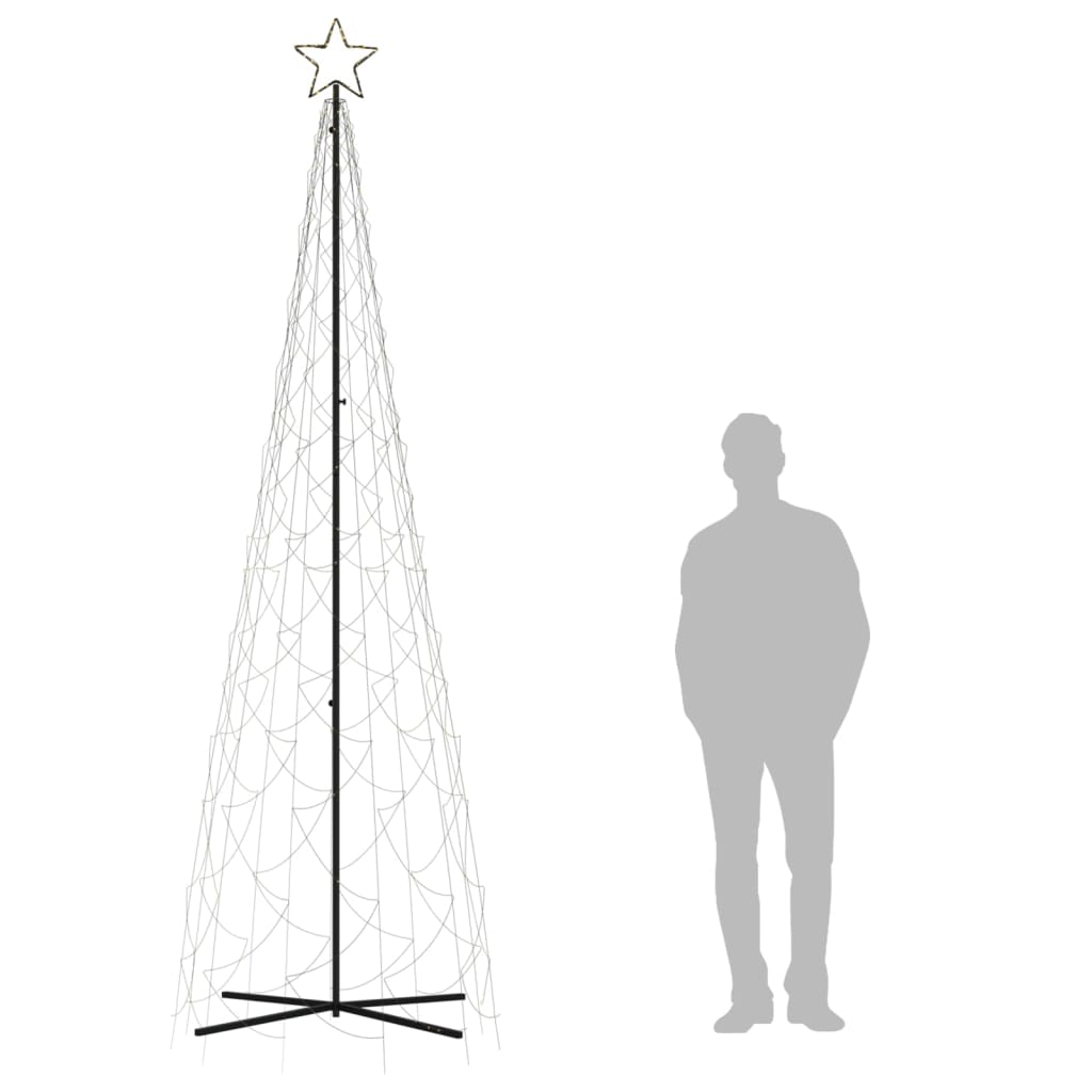 Albero di Natale a Cono Bianco Caldo 500 LED 100x300 cm - homemem39