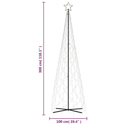 Albero di Natale a Cono Bianco Caldo 500 LED 100x300 cm - homemem39