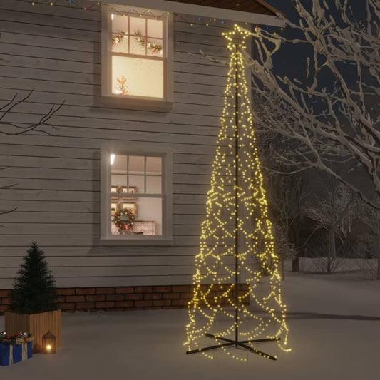 Albero di Natale a Cono Bianco Caldo 500 LED 100x300 cm - homemem39