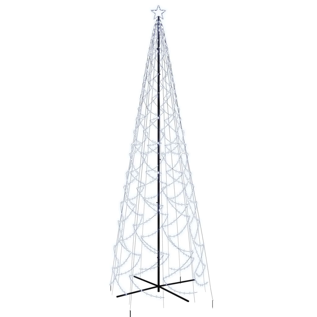 Albero di Natale a Cono Bianco Freddo 1400 LED 160x500 cm - homemem39