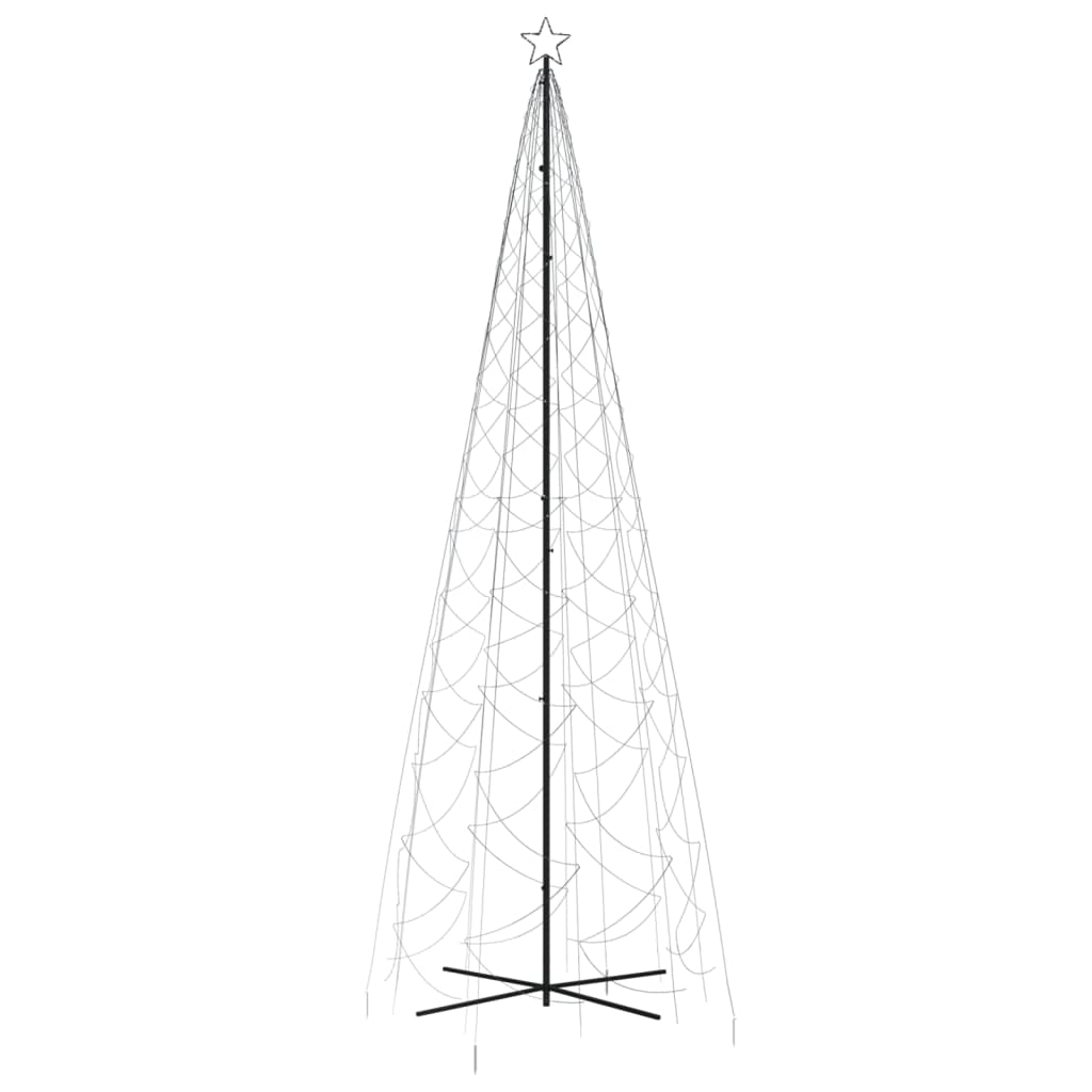 Albero di Natale a Cono Bianco Freddo 1400 LED 160x500 cm - homemem39