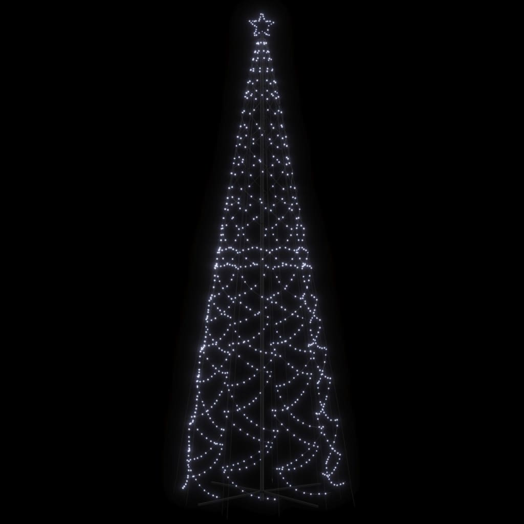 Albero di Natale a Cono Bianco Freddo 1400 LED 160x500 cm - homemem39