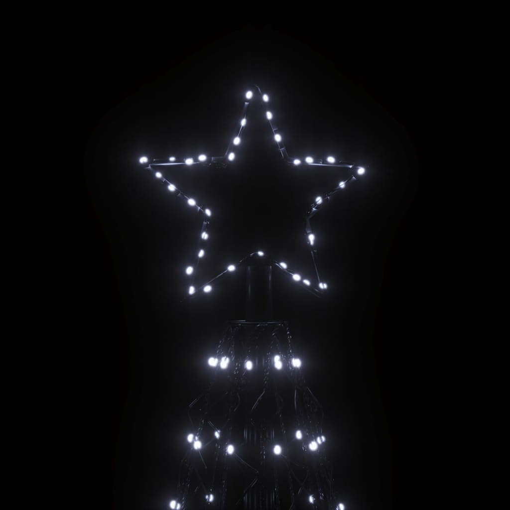 Albero di Natale a Cono Bianco Freddo 1400 LED 160x500 cm - homemem39