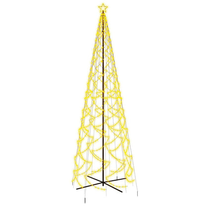 Albero di Natale a Cono Bianco Caldo 1400 LED 160x500 cm - homemem39