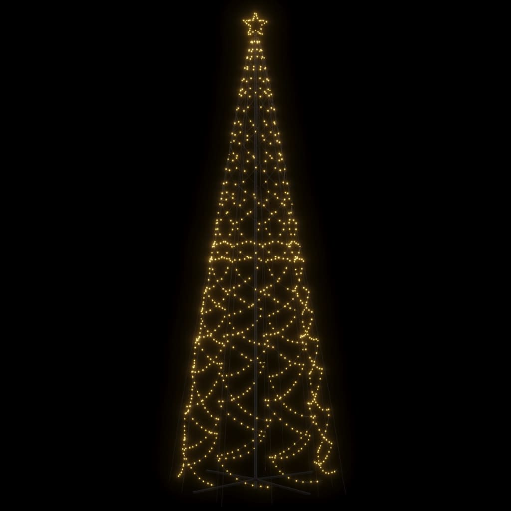 Albero di Natale a Cono Bianco Caldo 1400 LED 160x500 cm - homemem39