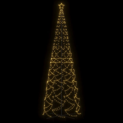 Albero di Natale a Cono Bianco Caldo 1400 LED 160x500 cm - homemem39