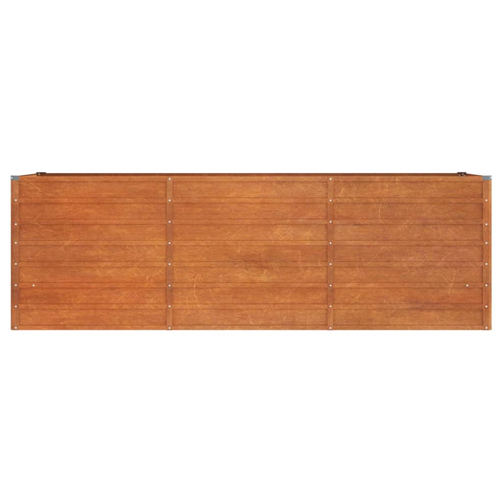 Letto Rialzato da Giardino Ruggine 240x80x77 cm Acciaio Corten - homemem39