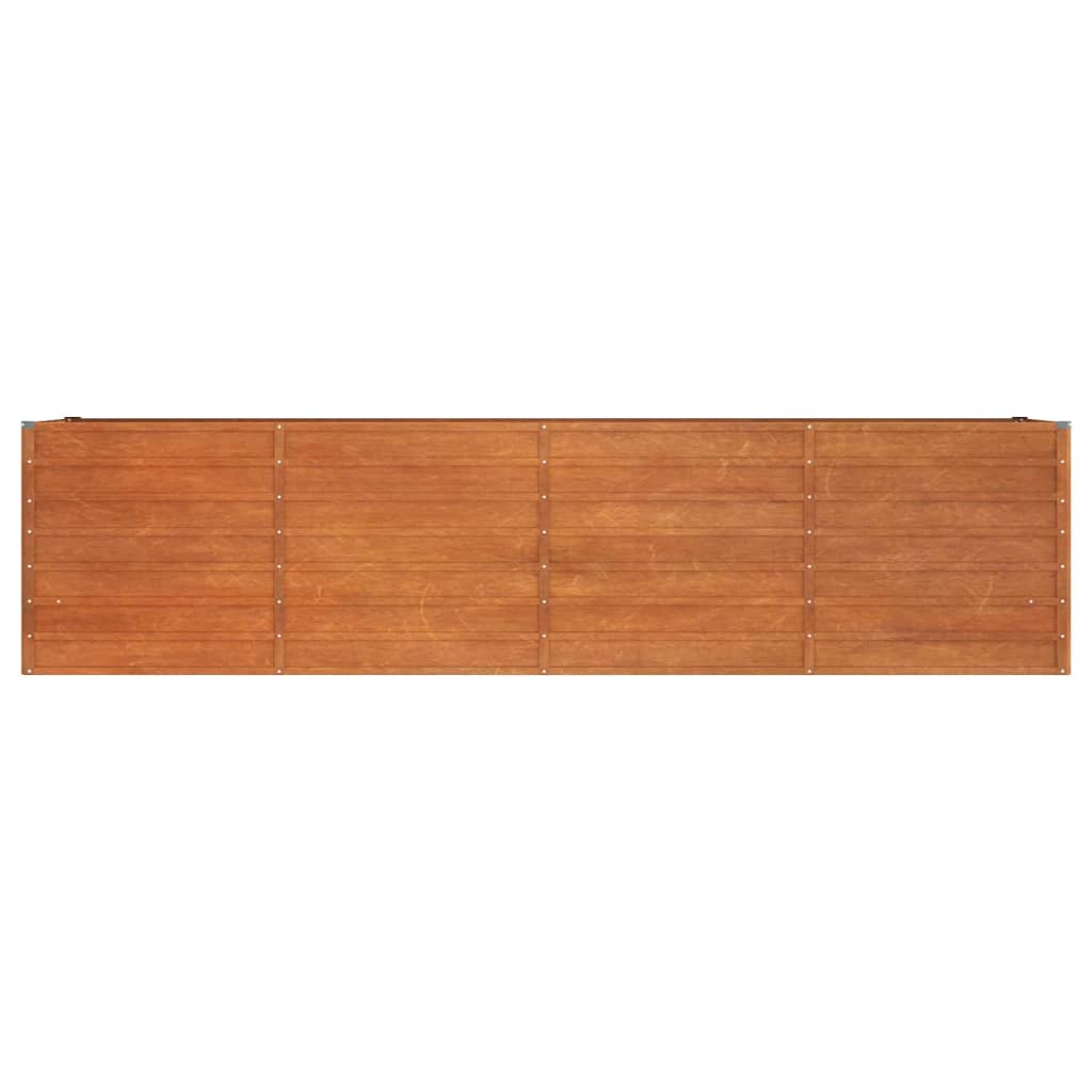 Letto Rialzato da Giardino Ruggine 320x80x77 cm Acciaio Corten - homemem39