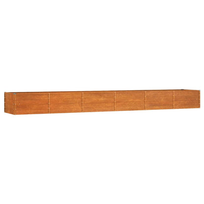 Letto Rialzato da Giardino Ruggine 480x80x45 cm Acciaio Corten - homemem39