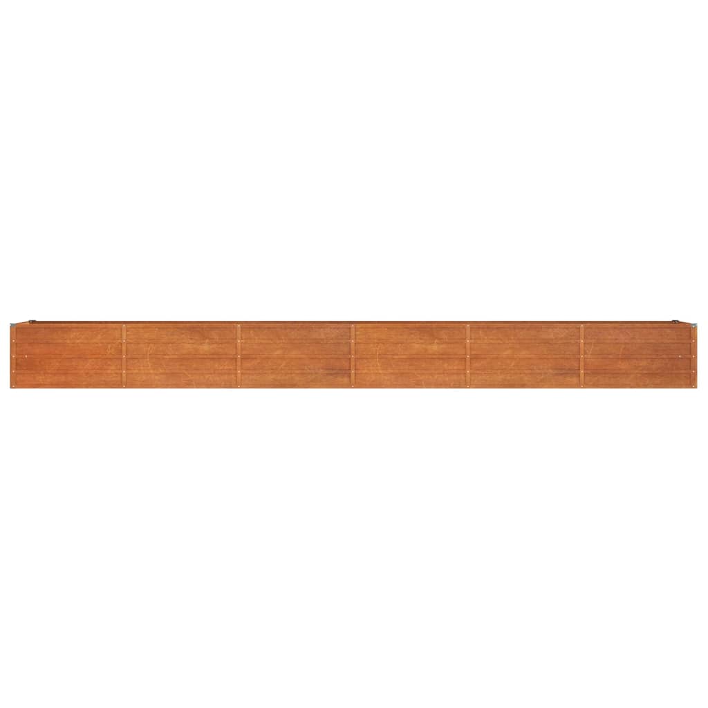 Letto Rialzato da Giardino Ruggine 480x80x45 cm Acciaio Corten - homemem39