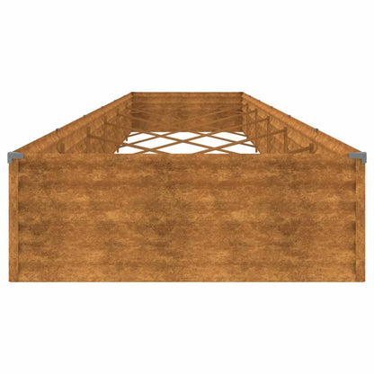 Fioriera Rialzata da Giardino 579x100x36 cm in Acciaio Corten - homemem39