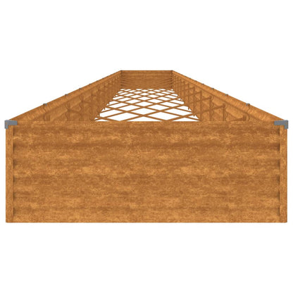 Fioriera Rialzata da Giardino 1150x100x36 cm in Acciaio Corten - homemem39